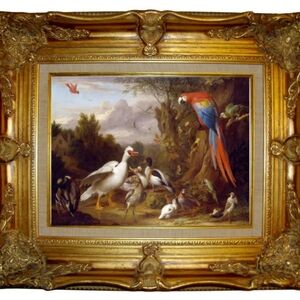 Parrot and Bird Art Canvas Print